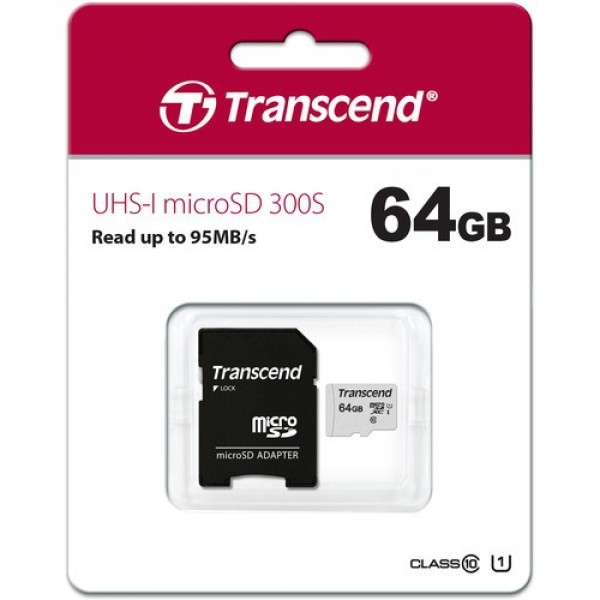 Transcend microSDXC UHS-I 300S 64GB TS64GUSD300S