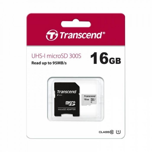 Transcend microSDHC UHS-I 300S 16GB TS16GUSD300S