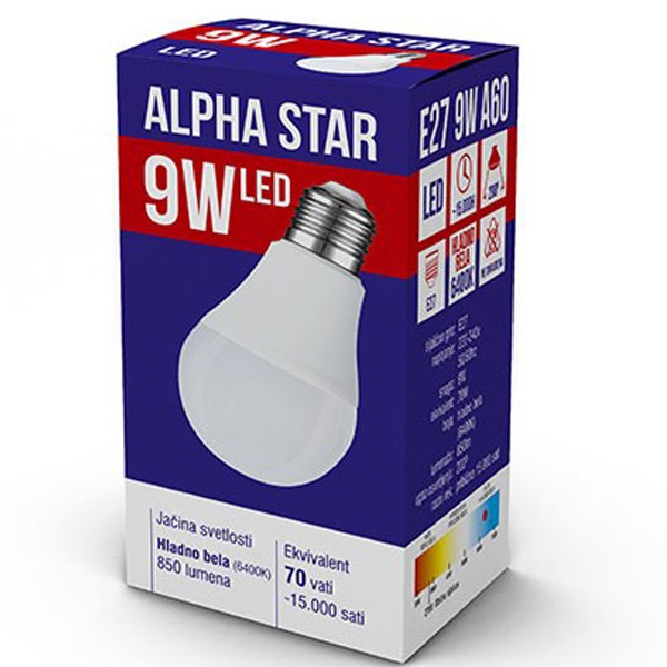 Alpha Star E27 9W led sijalica