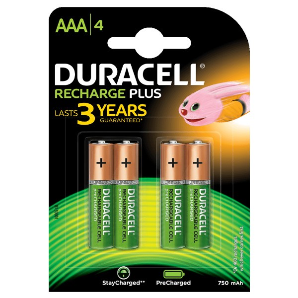 Duracell AAA 750mAh rechargeable