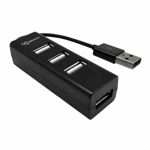 S BOX H-204 USB Hub Black