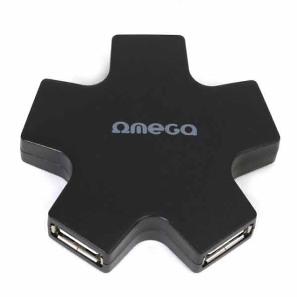 Omega OUH24SB USB Hub Black