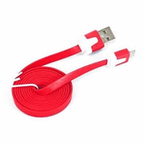 USB 2.0 flat micro kabl crveni