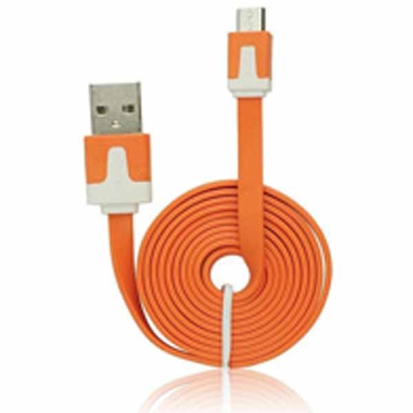 USB 2.0 flat micro kabl orange