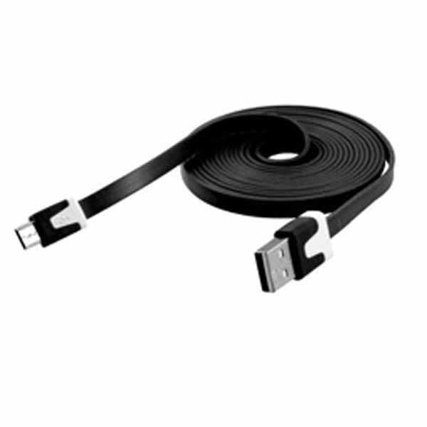 USB 2.0 flat micro kabl crni