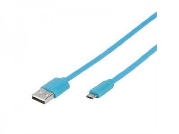 USB 2.0 micro kabl M/M 1m plavi