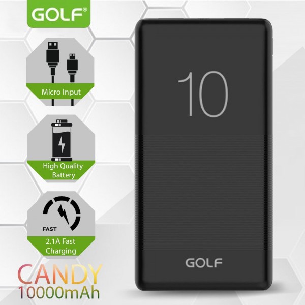Golf G80 10000mAh Power Bank Black