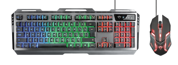 Tastatura+miš TRUST GXT 845 Tural žični set/gaming/srebrna