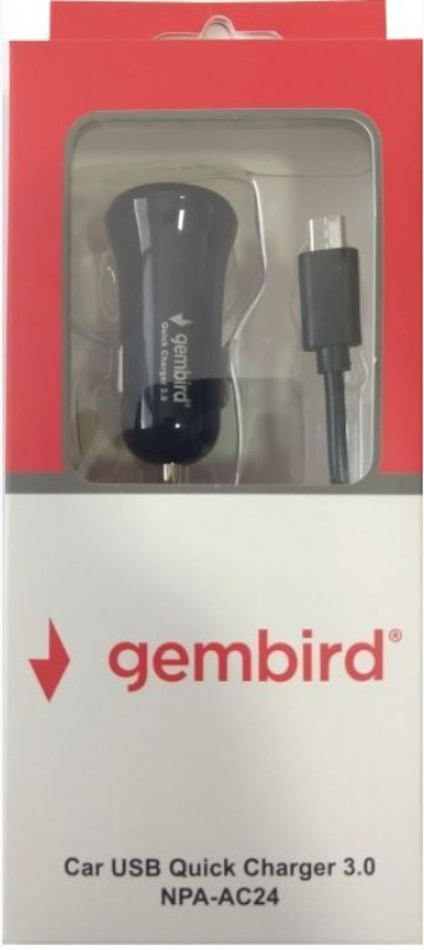 Gembird NPA-AC24 QC brzi auto punjač