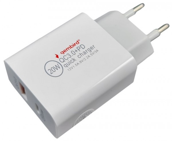 Gembird NPA-AC39 QC USB-A, Type-C