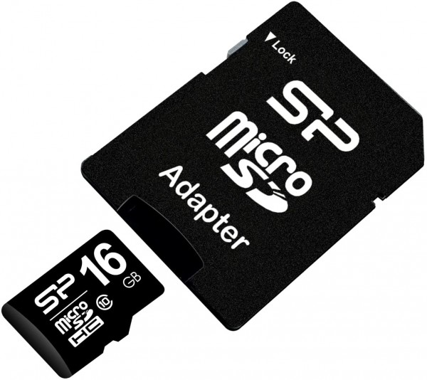 Silicon Power 16GB microSD w/SD adapter