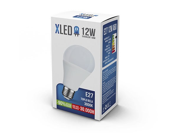 XLED E27 12W Toplo bela led sijalica