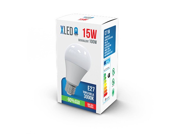 XLED E27 15W Toplo bela led sijalica