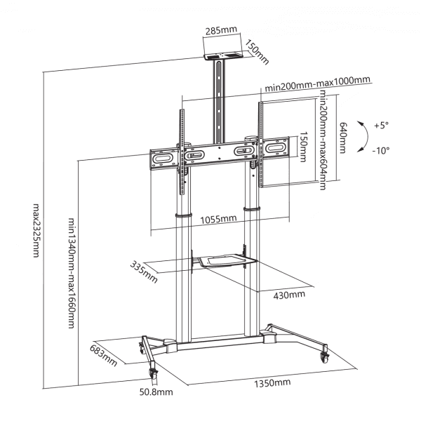 S BOX FS 3610, Podni pokretni nosac