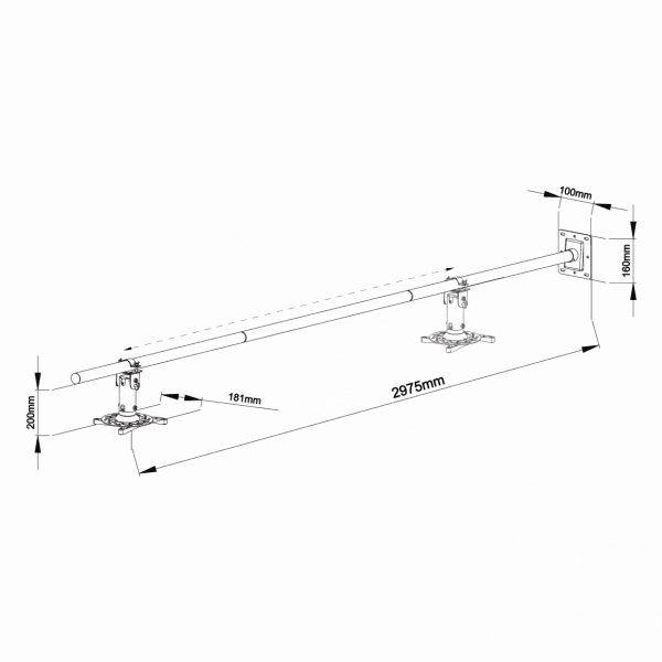 S BOX PM 300, Nosac projektora
