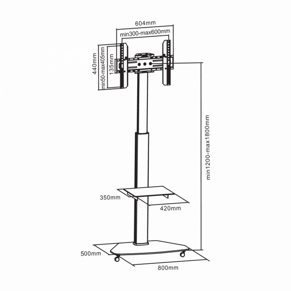 S BOX FS 500, Podni pokretni nosac