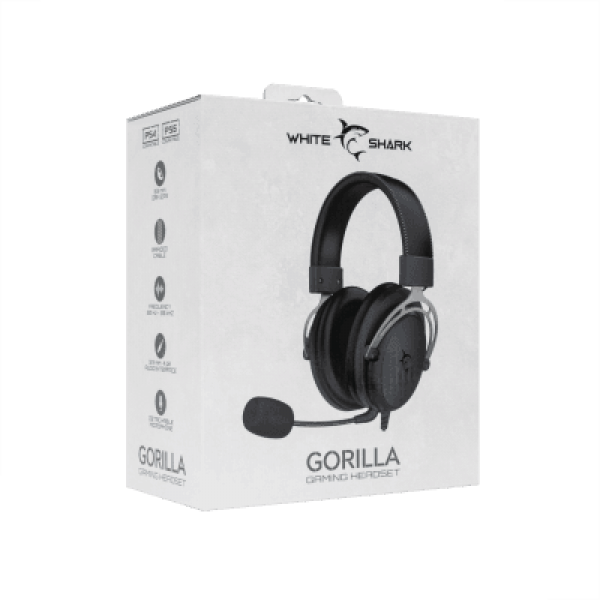 WS GH 2341 GORILLA, Headset Crno/Sive