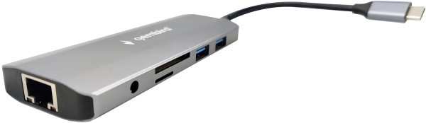 Gembird Type-C 9-in-1 multi port adapter USB-HUB/LAN/HDMI/Type-C/Audio/Card reader
