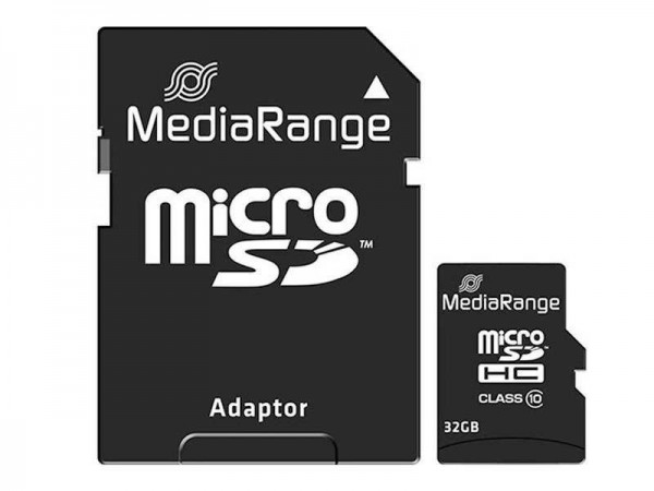MediaRange 32GB microSD w/adapter