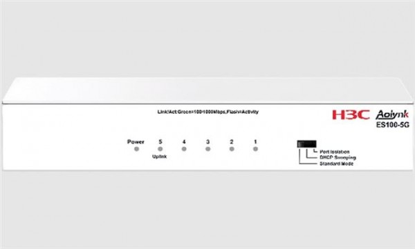 H3C Aolynk ES100-5G Ethernet Switch 5 x 1G ports, DC