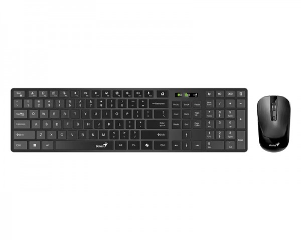 GENIUS SlimStar 8250 Wireless USB US crna tastatura+ miš 