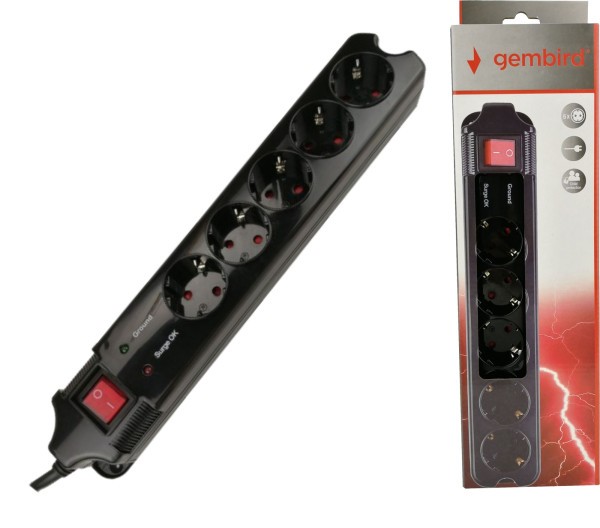 Gembird SPG5-C-6 5u/1.8m produžni kabl