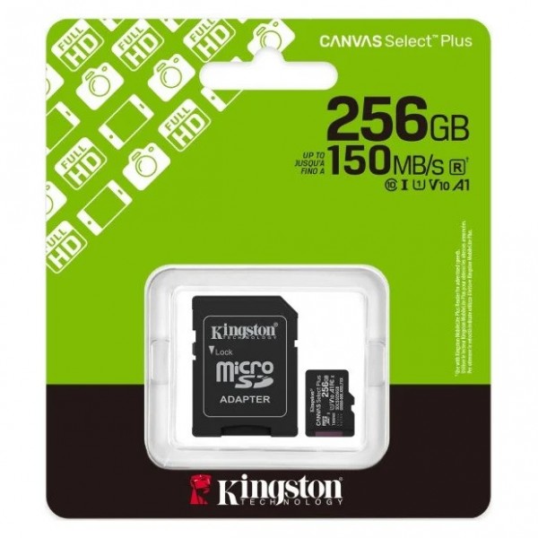 Kingston SDCS3/256GB microSD + adapter