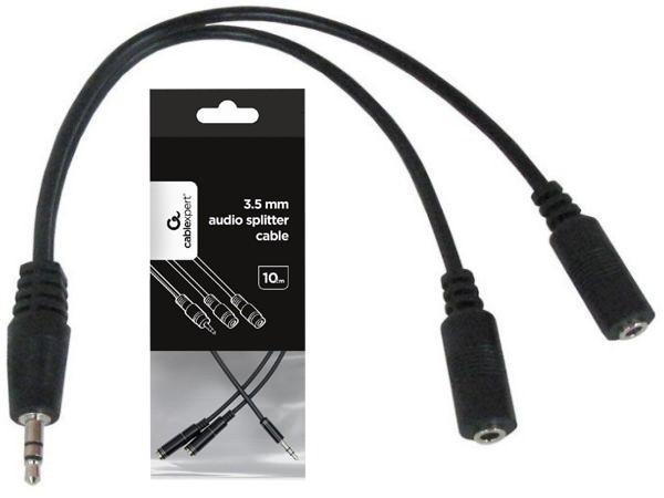 Cablexpert audio adapter 2x3.5mm(F) na 1x3.5mm(M) CCA-415M