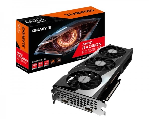 GIGABYTE AMD Radeon RX 6500 XT GAMING OC 4GB 64bit GV-R65XTGAMING OC-4GD