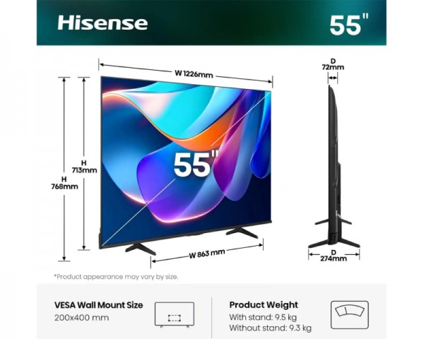 HISENSE 55 inča 55E6ST DLED 4K UHD Smart TV 