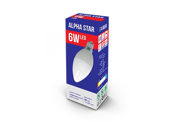 Alpha Star E14 6W Hladno bela led sijalica