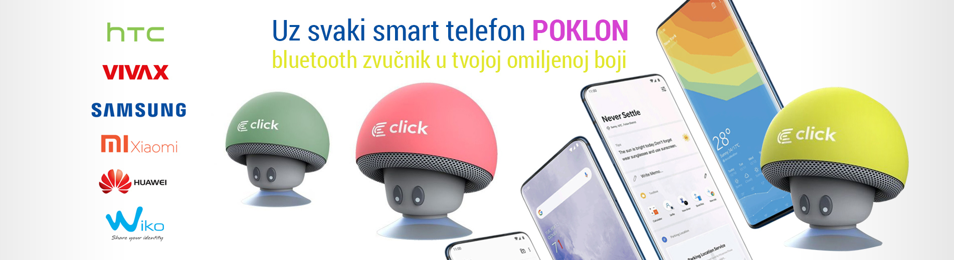 Uz svaki smart telefon POKLON bluetooth zvucnik u tvojoj omiljenoj boji