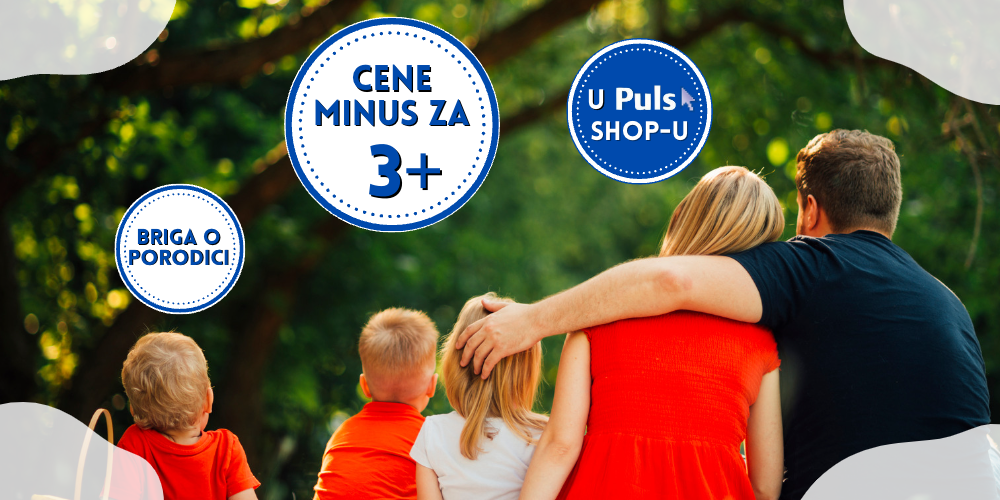 Cene minus za tri plus